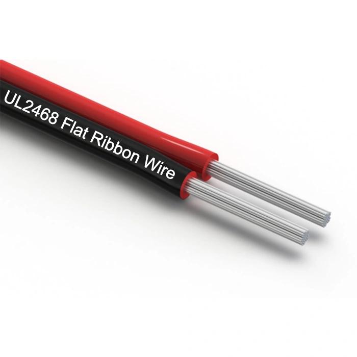 UL2468 PVC Insulated Flat Ribbon Wire, 2 Pin Tinned Cooper Cable