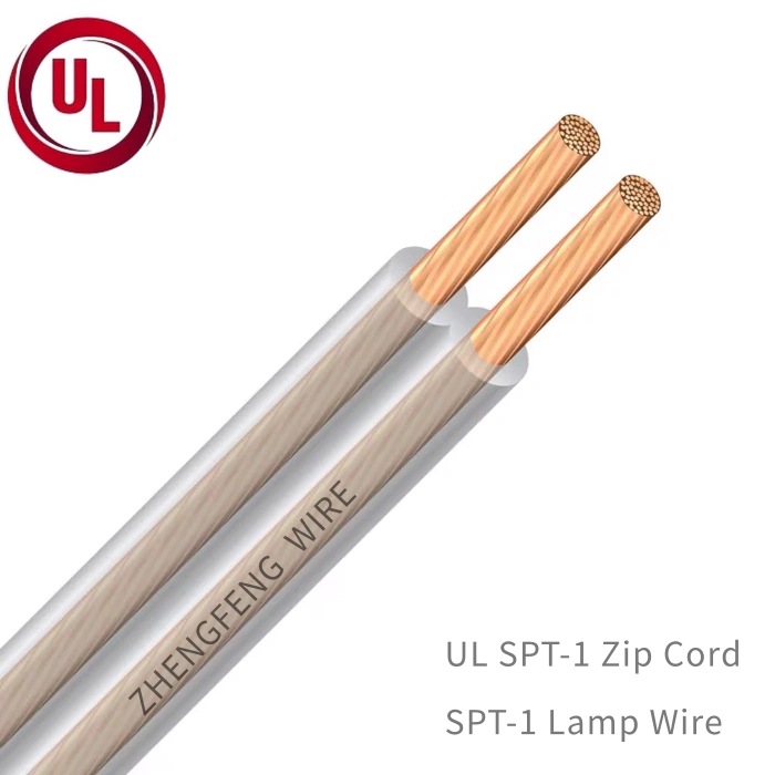UL Clear SPT-1 Zip Cord 18AWG Flexible Parallel Wire