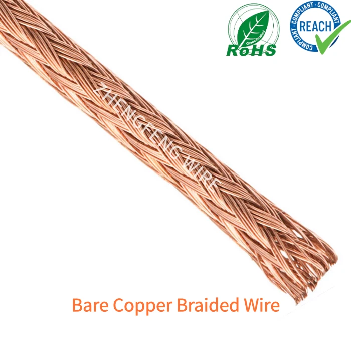Bare Copper Braided Wire Flexible Grounding Connector
