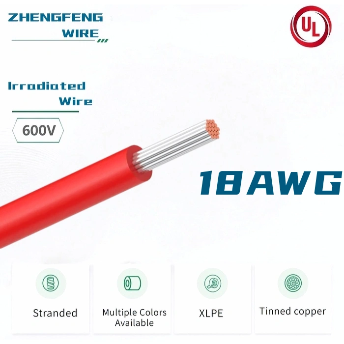 UL3321 18AWG XLPE Wire 150°C 600V Irradiated Hook Up Wire