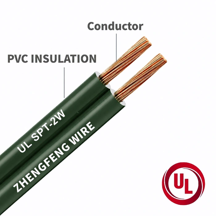 UL SPT-2W 18AWG Power Cord | 300V PVC Zip Cord Manufacturer
