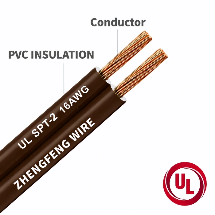 UL SPT-2 16AWG Parallel Wire 300V PVC Lamp Cord Cable