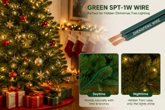 Green Christmas Light Wire