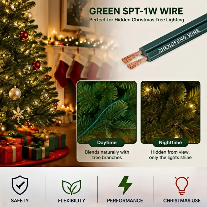 Green Christmas Light Wire