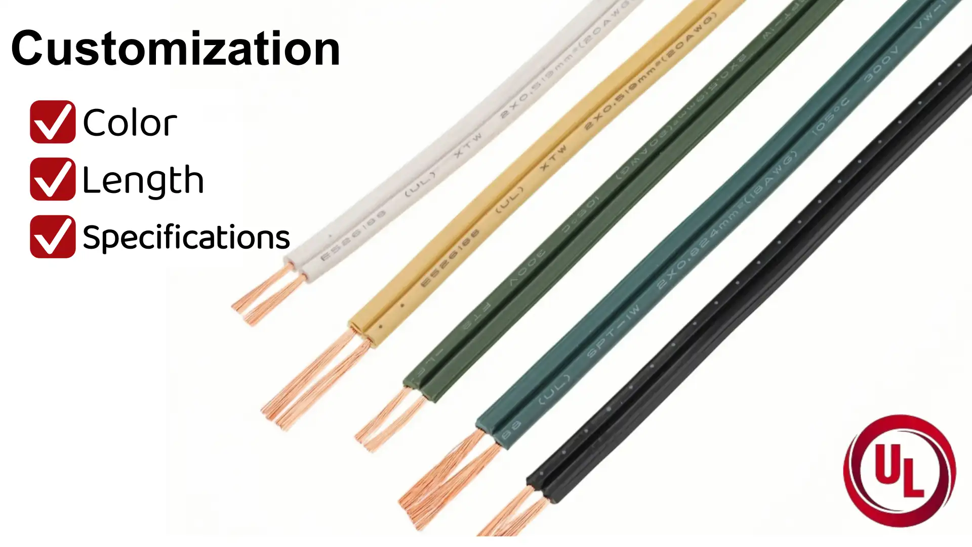 custom color SPT wire for Christmas lights