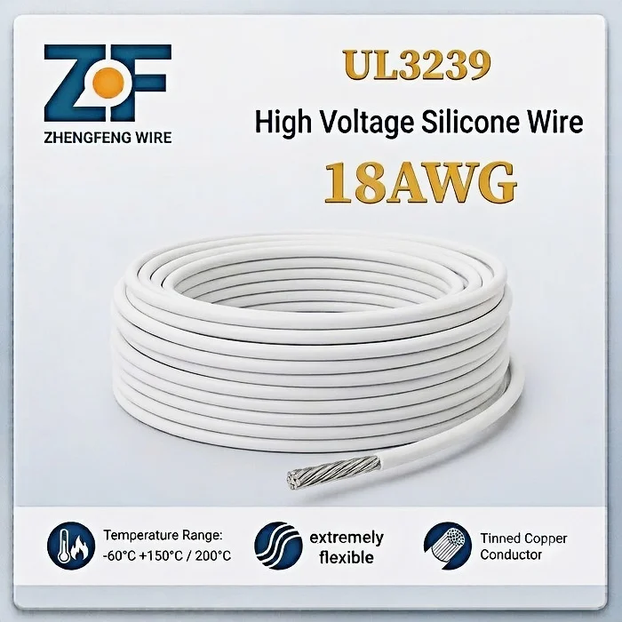 UL3239 18AWG High Voltage Silicone Wire for Power Systems