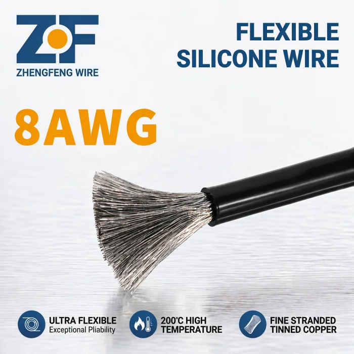8 Guage Flexible Silicone Wire, Ultra Soft Silicone Rubber Cable