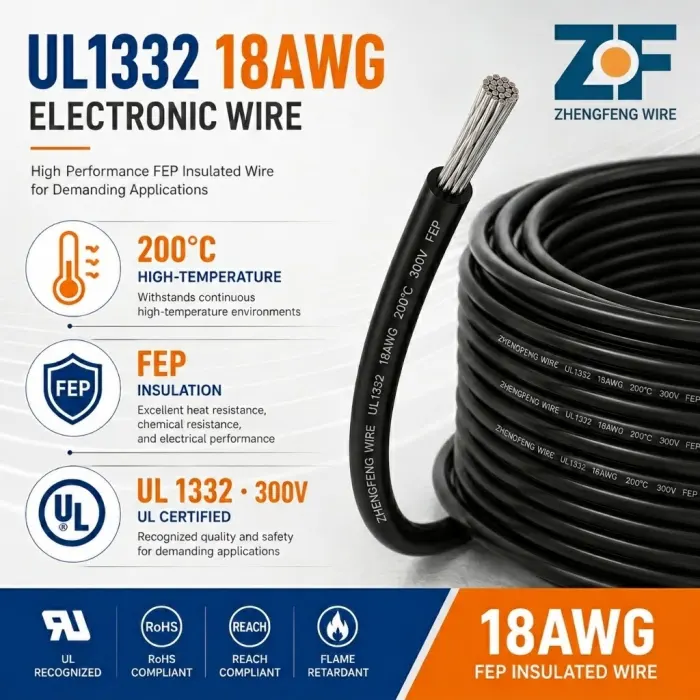 UL 1332 FEP Insulate Tinned Copper High-Temperature Hook-Up Wire
