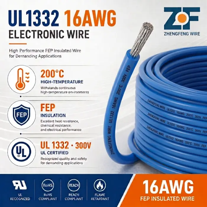 UL1332 16AWG FEP Teflon Wire for High Temperature Equipment