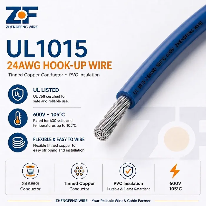 UL1015 24AWG Hook Up Wire for Compact 600V Equipment Wiring