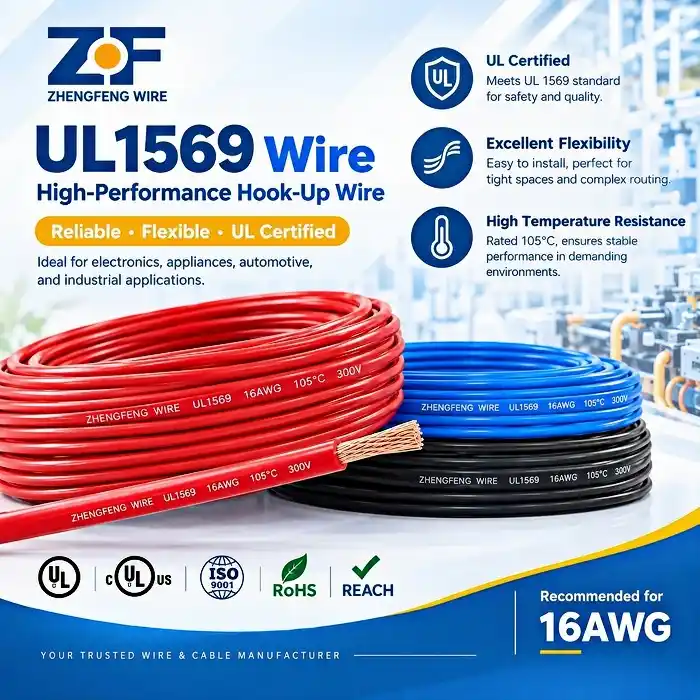 UL1569 16AWG Hook Up Wire - High Temp PVC Cable