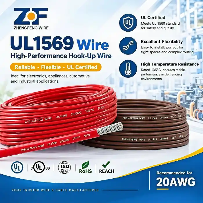 UL1569 20AWG Hook Up Wire - High Temperature PVC Cables